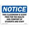 Signmission OSHA Notice Sign, 10" H, Rigid Plastic, This Classroom Is Scent Free For Health Sign, Landscape OS-NS-P-1014-L-18593 - alternate 1